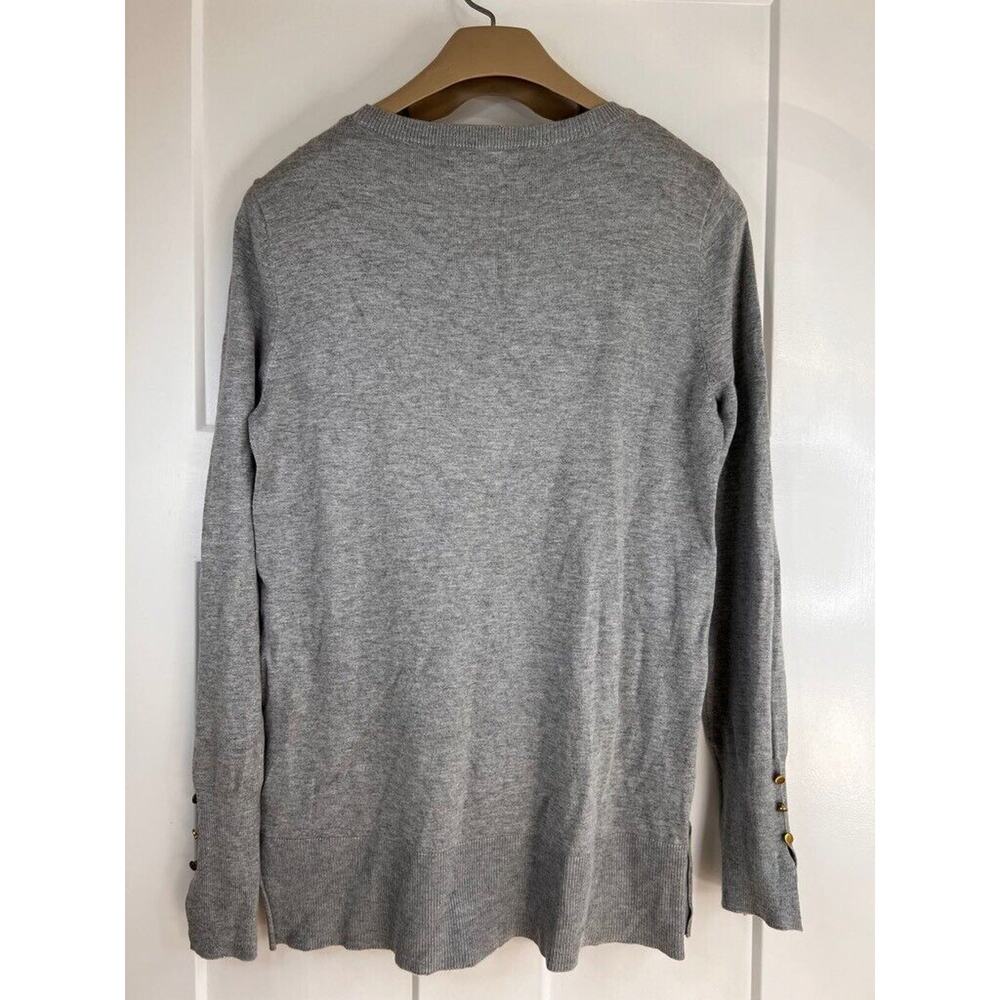 Philosophy Pullover Sweater Women's MEDIUM Gray Heathered Long Sleeve - Picture 2 of 9
